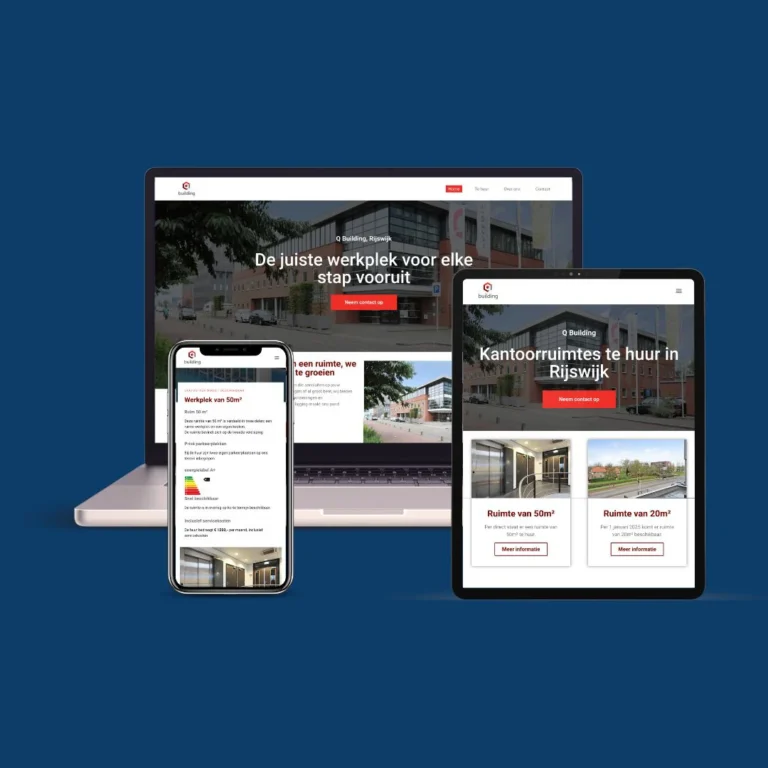 Website van Q-Building, gemaakt door Luna Webdesigner