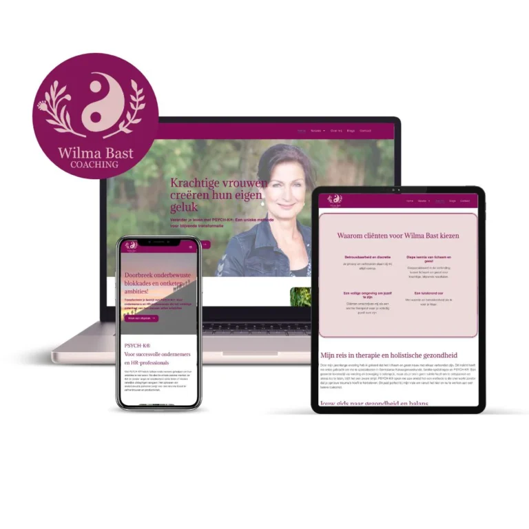 Website van Wilma Bast Coaching, gemaakt door Luna Webdesigner